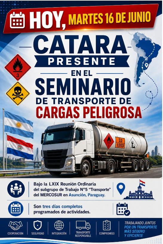 CATARA presente el Seminario de Transporte de Cargas Peligrosa, conforme a la Decisión GMC N°15/19.